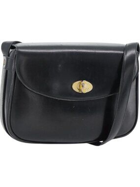 CELINE Shoulder Bag Leather Black Gold